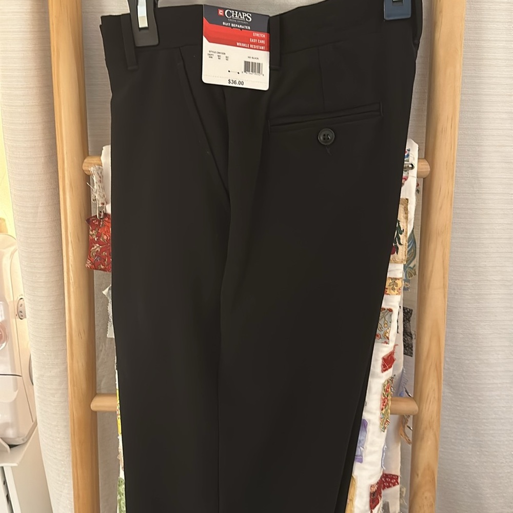 NWT - Boy’s Chaps Performance Black Dress Pants - Size: 16 Boys